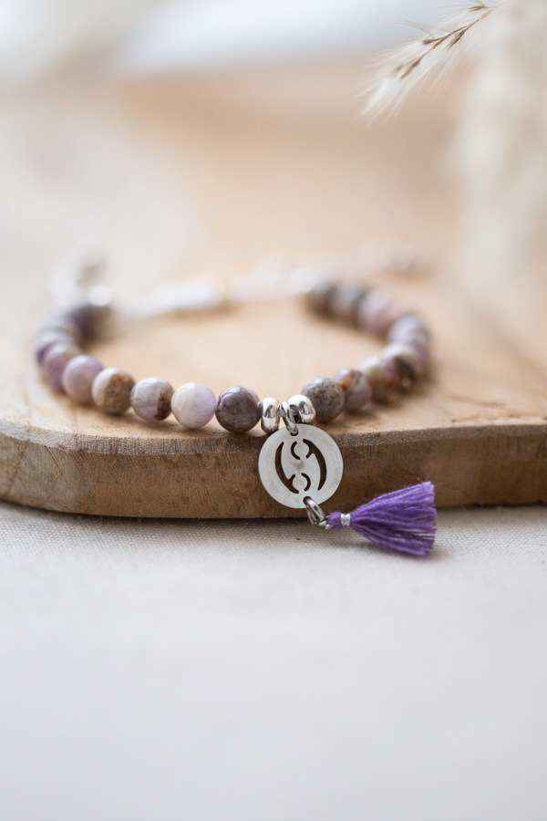 Bracelet en pierres naturelles signe astrologique Mahpee