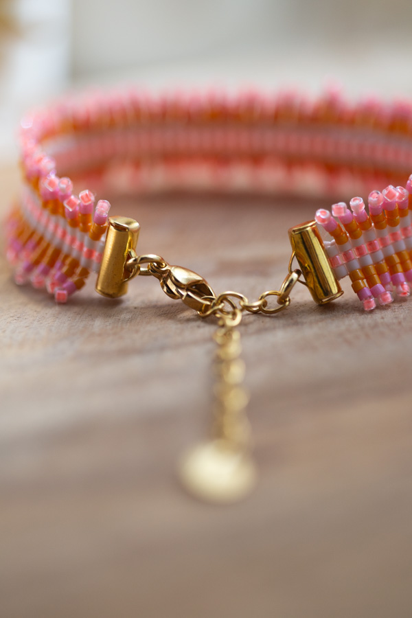 Bracelet en perles miyuki aux couleurs estivales