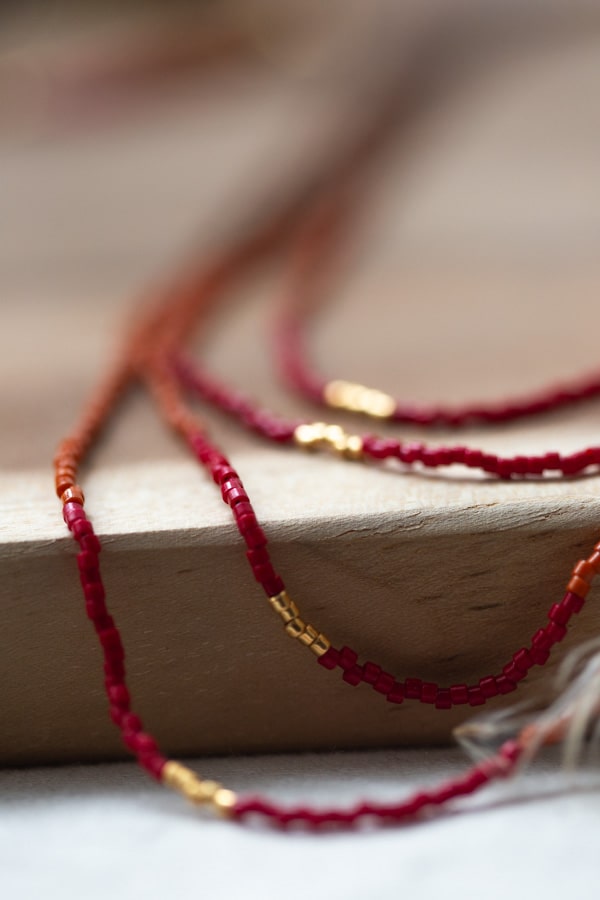 Collier automne, multi-rangs